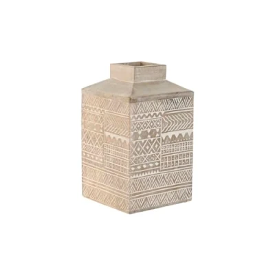 Afbeelding van Vaas Home ESPRIT Wit Natuurlijk Mangohout Koloniaal 18 x 30,5 cm