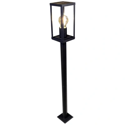 Afbeelding van ECO Light 5100112 KARO Wegverlichting E27 Zwart, Hout
