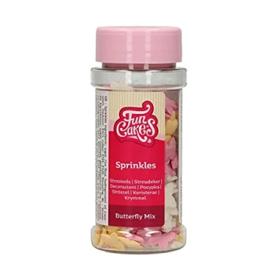 Afbeelding van FunCakes Suikerdecoraties Vlinders Mix 50g Eetbare Taartdecoratie