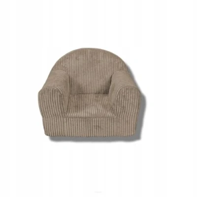 Afbeelding van FORTSLINE mini stoel voor kinderen vanaf 1 jaar, 40 x 33 39 cm, kinderstoel, corduroy, Oeko Tex gecertificeerd, vele kleuren, bruin