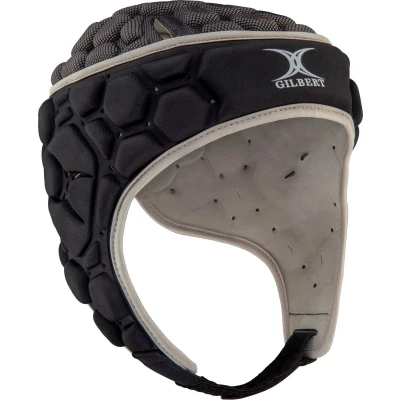 Afbeelding van Gilbert XP 250 headguard voor rugby, voetbalkeepers, hockey, zwart/zilver, Maat Small.