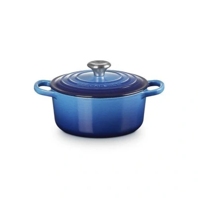Afbeelding van Le Creuset Braad / Stoofpan Signature Rond Azure 22cm 3,3l
