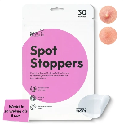 Afbeelding van Clear Molecules Spot Stopper Pimple Patch Acne Huidverzorging Hydrocolloid Patches Pack van 30