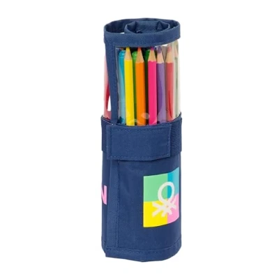 Afbeelding van Pennenzak Benetton Cool Marineblauw 7 x 20 cm Furling 27 Onderdelen