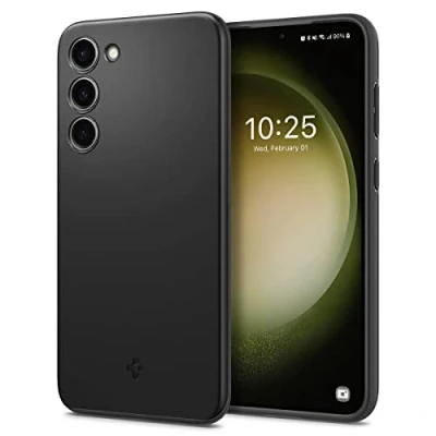 Afbeelding van Spigen Thin Fit Hoesje Geschikt voor Samsung Galaxy S23 Back Cover Zwart