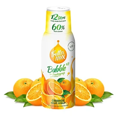 Image de FruttaMax Concentré de sirop fruits Moins sucre avec 60% convient pour machine à soda 500ml (Orange)