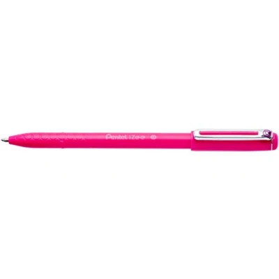 Afbeelding van Pentel IZee BX460 P balpen met metalen kap, lijndikte 0,5 mm, roze, 12 stuks