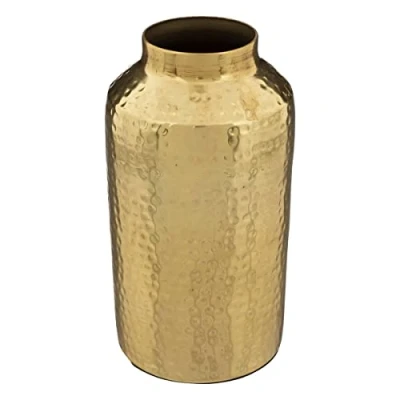 Afbeelding van Atmosphera Bloemenvaas Antique Dorado goud metaal D10 x H19 cm Design vaas met karakter