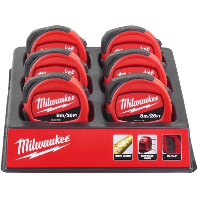 Image de MILWAUKEE 48227726 Mètre à ruban SLIMLINE S8 26/25