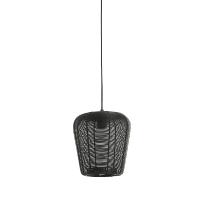 Afbeelding van Light &amp; Living Hanglamp ADETA Ø23x25cm Zwart