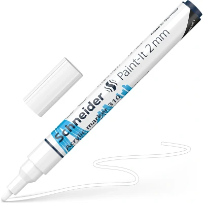 Afbeelding van Schneider acrylmarker Paint it 310 2mm wit S 120149