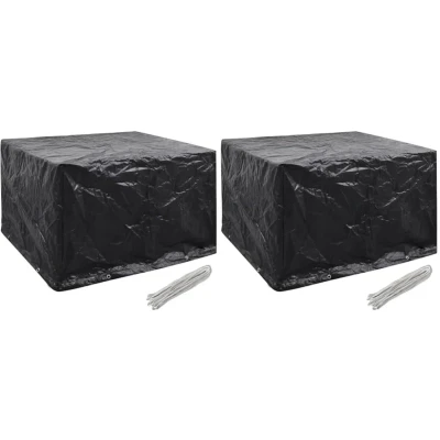 Afbeelding van vidaXL Tuinmeubelhoezen 2 st 8 ogen 135x135x90 cm