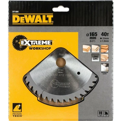 Afbeelding van DeWALT Cirkelzaagblad voor Multimaterial Extreme Ø 165mm Asgat 20mm 40T DT1091 QZ