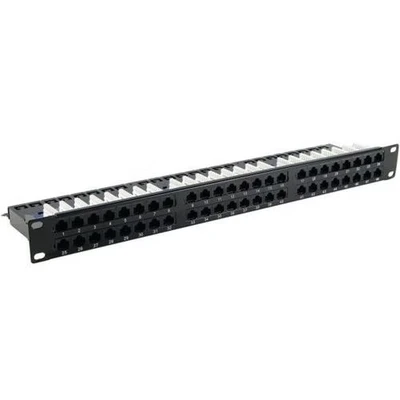 Afbeelding van Tecline Patchpaneel, Cat.6, 48 poort, UTP, 1 U, 48,30cm (19&quot;), Zwart Cat. 6 patchpaneel met poorten, Server accessoires,