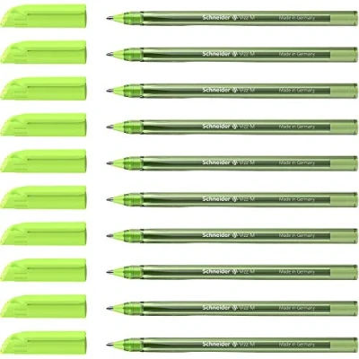 Afbeelding van Schneider Vizz balpen (voor gemakkelijk en snel schrijven, schrijfkleur: lichtgroen, lijnbreedte M) 10 stuks