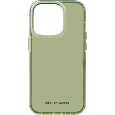 Afbeelding van iDeal of Sweden Hoesje Geschikt voor iPhone 14 Pro ClearCase Design Groen / Khaki