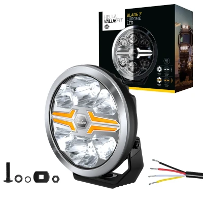 Afbeelding van Hella LED Verstraler Blade 7&quot; Chrome Wit/Oranje Positielicht Ref 25
