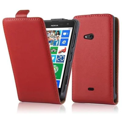 Afbeelding van Cadorabo Hoesje geschikt voor Nokia Lumia 625 in CHILI ROOD Beschermhoes Case Cover flip design, gemaakt van glad kunstleder