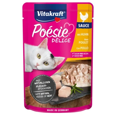 Afbeelding van Vitakraft Poésie Deli Sauce Pouch 85 g Kattenvoer Kip