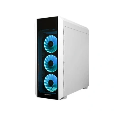 Image de Chieftec SCORPION 3 Tour ATX panneau latéral fenêtré (verre trempé) pas d&#039;alimentation (ATX) blanc USB/Audio