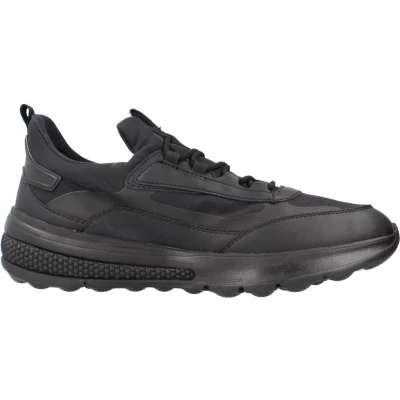 Afbeelding van Geox U Spherica Actif Sneakers laag, Heren, Maat: 45, Black Leer en textiel