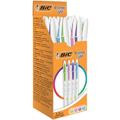 Afbeelding van Bic balpen Cristal Up, doos met 20 stuks in geassorteerde fun kleuren
