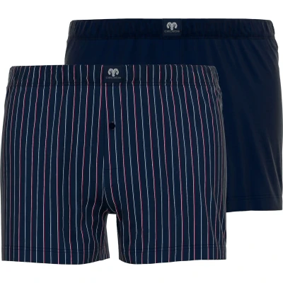 Afbeelding van Ceceba FOXE 2 PACK Boxershorts, Heren, Maat: 3XL, Navy/red