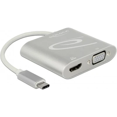 Afbeelding van USB C adapter / multiport naar HDMI kabel VGA 0.2 m Delock