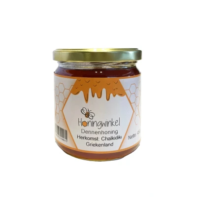 Afbeelding van Dennenhoning Griekenland 450g Honingwinkel (vloeibaar)
