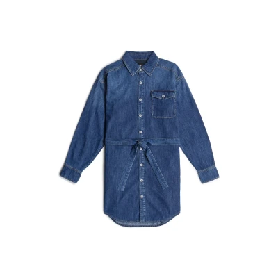 Afbeelding van G Star Belted Shirt Dress l\s wmn Dames Jurken