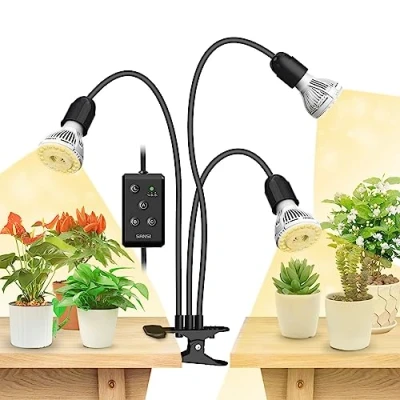 Afbeelding van SANSI 30 W led kweeklamp voor kamerplanten, equivalent 450 W, full spectrum met 4/8/12 uur automatische timer (E27 vervangbare gloeilampen planten)