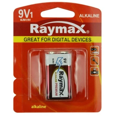 Afbeelding van Raymax Batterij 9V 6LF22 Alkaline