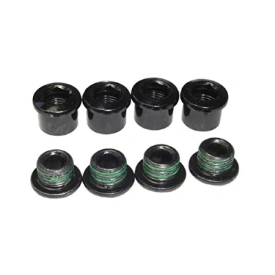 Afbeelding van Ket Bladbouten Staal Voor 1 Speed Crank, Met Guard, Staal, M8,5, Zwart, Set À 4 Stuks, Draadlengte