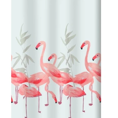 Afbeelding van Spirella douchegordijn flamingo zalm