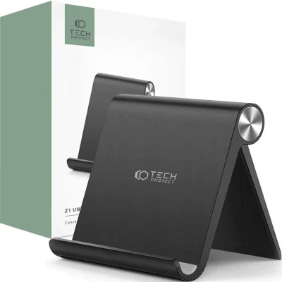 Afbeelding van TECH PROTECT Z1 UNIVERSELE STANDHOUDER SMARTPHONE &amp; TABLET ZWART