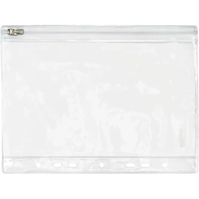 Afbeelding van FolderSys 10 stuks pvc zakken met schuifsluiting 210 x 156 mm (geen A5 vellen) transparante perforatie