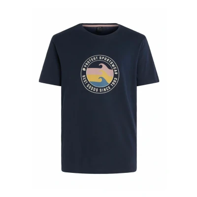 Afbeelding van Protest Prtsharm Tshirt print, Heren, Maat: Small, Night skyblue