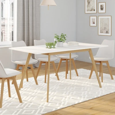 Afbeelding van Table scandinave extensible INGA 120 160 cm blanche
