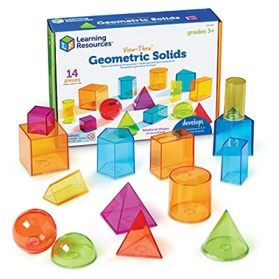 Afbeelding van Geometrische figuren transparant (set van 14)