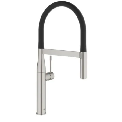 Afbeelding van Grohe Essence New keukenkraan met uittrekbare kraanuitloop Supersteel zwart