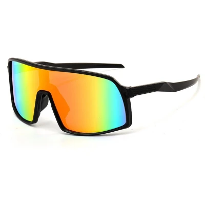 Afbeelding van Garpex® Fietsbril Sportbril Polaroid Zonnebril Racefiets Mountainbike Motor Zwart Frame Rode Lens