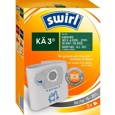 Afbeelding van Swirl KÄ3 stofzuigerzakken geschikt voor Karcher 3 stuks series WD3 MV3 SE 4001 4002