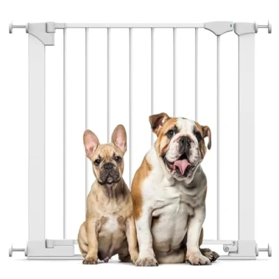 Afbeelding van Bettacare SafeStep Hondenhekje, Wit, 75cm 82cm, Extra Laag Doorloop, Drukplaats Veiligheidshekje, Hekje voor Huisdieren Trappen, Gangpaden en Deuren, Eenvoudige Installatie