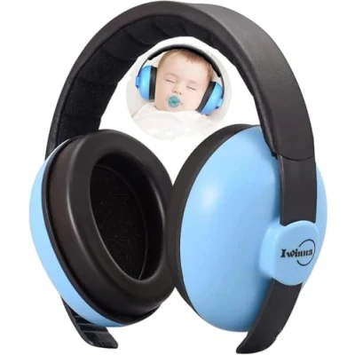 Afbeelding van Gehoorbescherming voor baby&#039;s, comfortabele gehoorbescherming, ruisonderdrukking, baby&#039;s van 1 maand tot 2 jaar, blauw