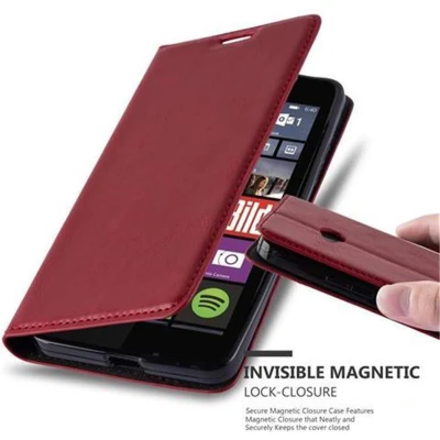 Afbeelding van Cadorabo Hoesje geschikt voor Nokia Lumia 640 in APPEL ROOD Beschermhoes met magnetische sluiting, standfunctie en kaartvakje Book Case Cover Etui