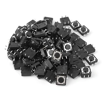 Afbeelding van 100 stuks Tijdelijke Touch Schakelaar Drukknopschakelaar Mini Micro Drukknopschakelaars Accessoire 12x12x5mm