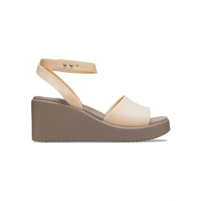 Afbeelding van Crocs Brooklyn Sandalen met plateauzool, Dames, Maat: 41, Shitake Kunststof