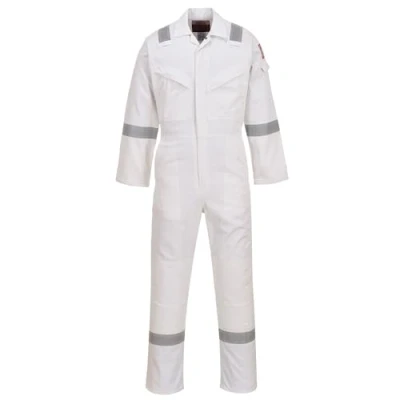Afbeelding van Portwest FR50 Reflecterend combinatie, vlambestendig, antistatisch en vuurvast, voor heren, met bescherming tegen elektrische boog, 350 g, wit, L