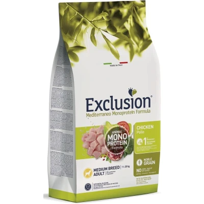 Afbeelding van Exclusion Mediterraneo medium kip 12 kilo
