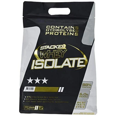 Afbeelding van Stacker 2 Whey Isolate Vanille shake 1,5 kilo Voedingssupplement